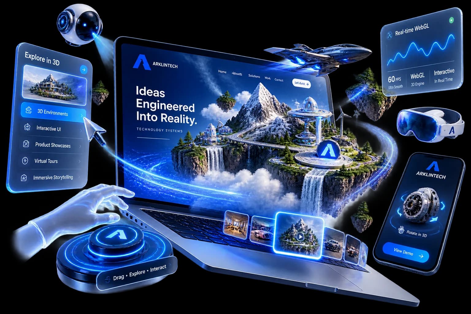 3D Websites service illustration